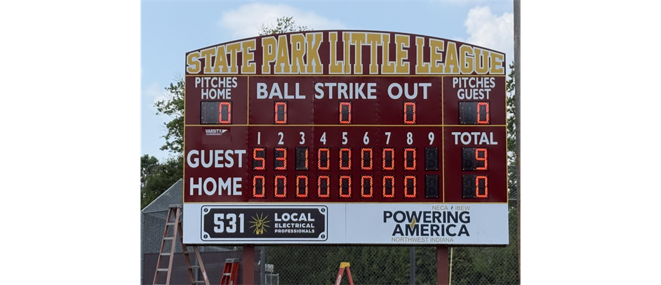 We are extremely grateful to have the support of IBEW Local 531 Powering America Circle R Electric and Ellis Electric FOR BUILDING THE SCOREBOARD OF OUR DREAMS